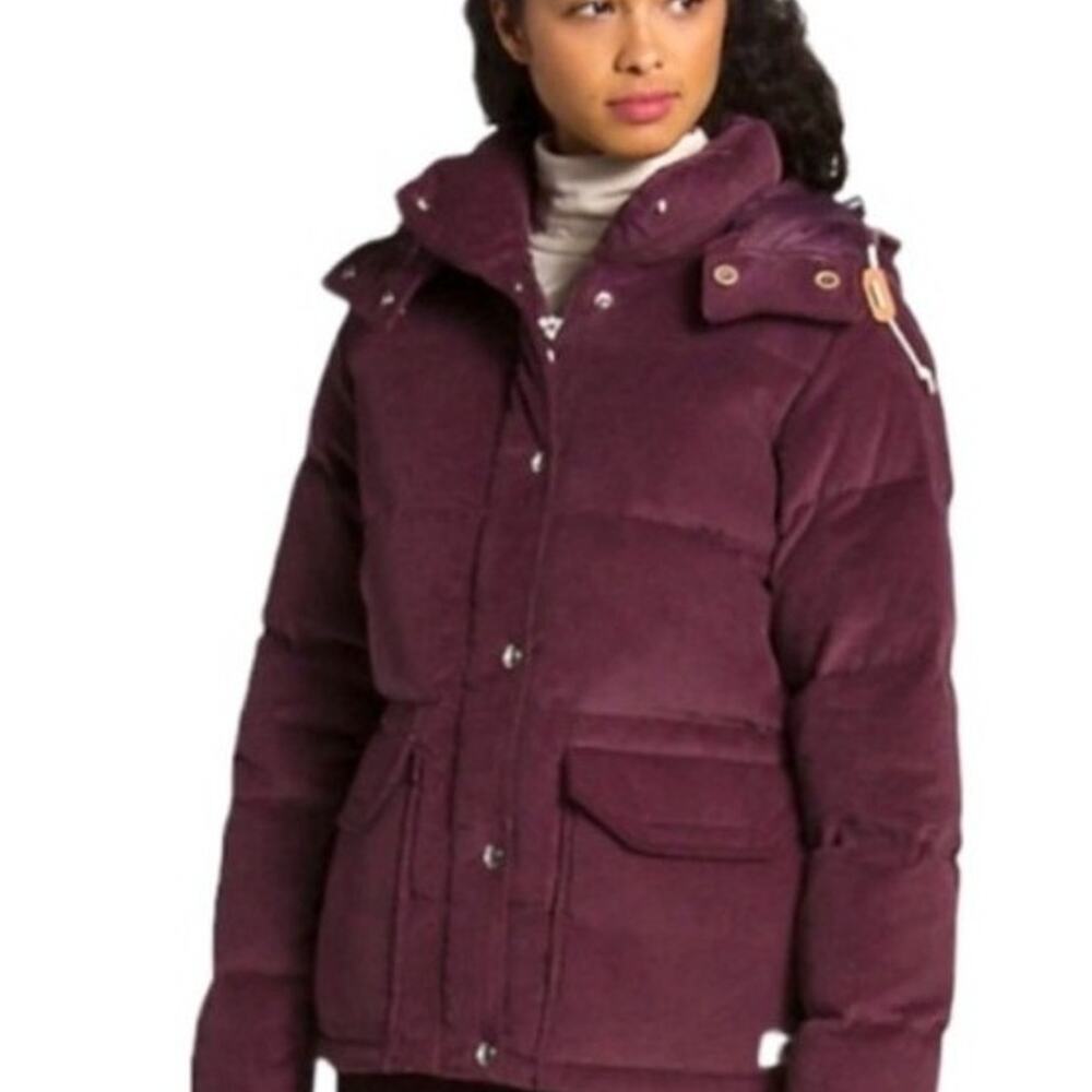 The North Face Sierra Down Corduroy Parka Womens Large Root Brown Hooded Jacket